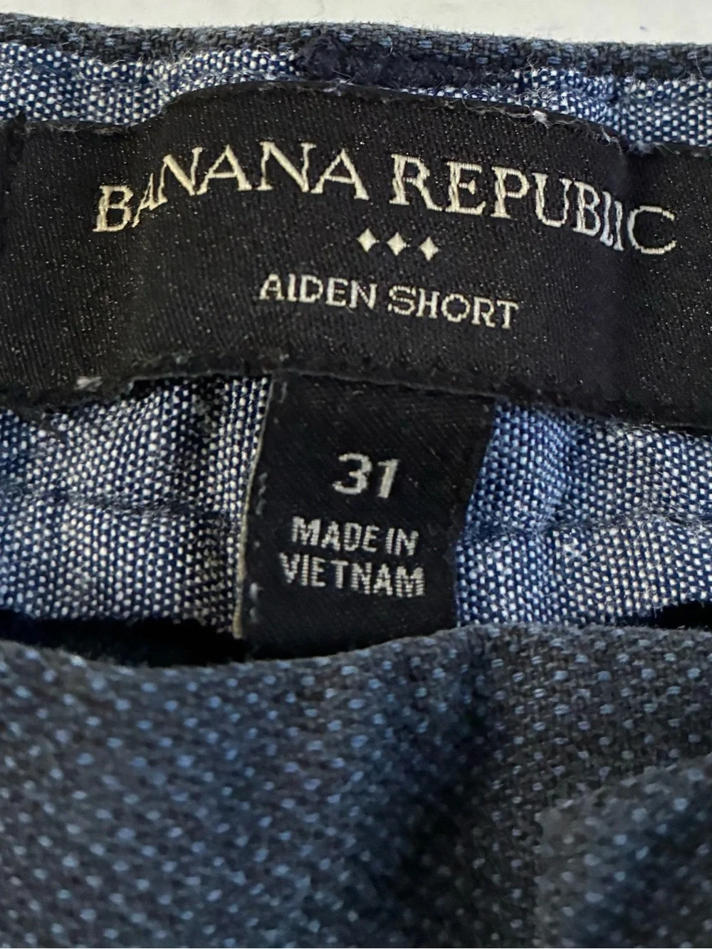 Banana Republic Men's Dark Blue Flat-Front Shorts